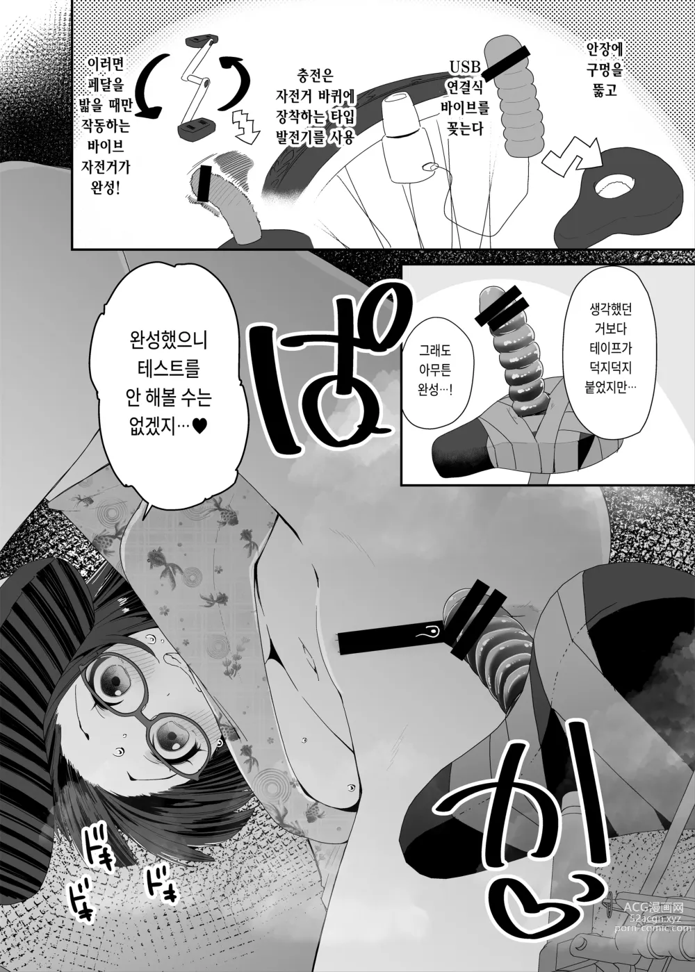 Page 5 of doujinshi 개변태 거유 여자가 바이브 자전거로 산책 자위하는 이야기