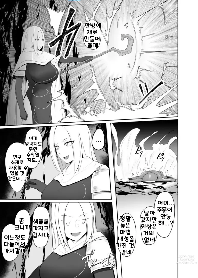 Page 4 of doujinshi 촉수 기생 어쩔 수 없이 굴복당하는 여자 마술사