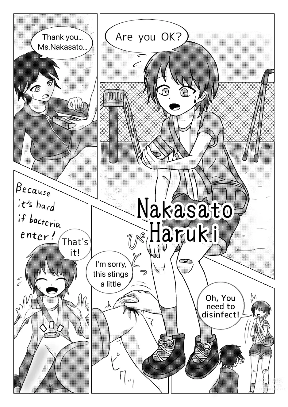 Page 28 of doujinshi In the school trip bus -Water bottle and band-aid-