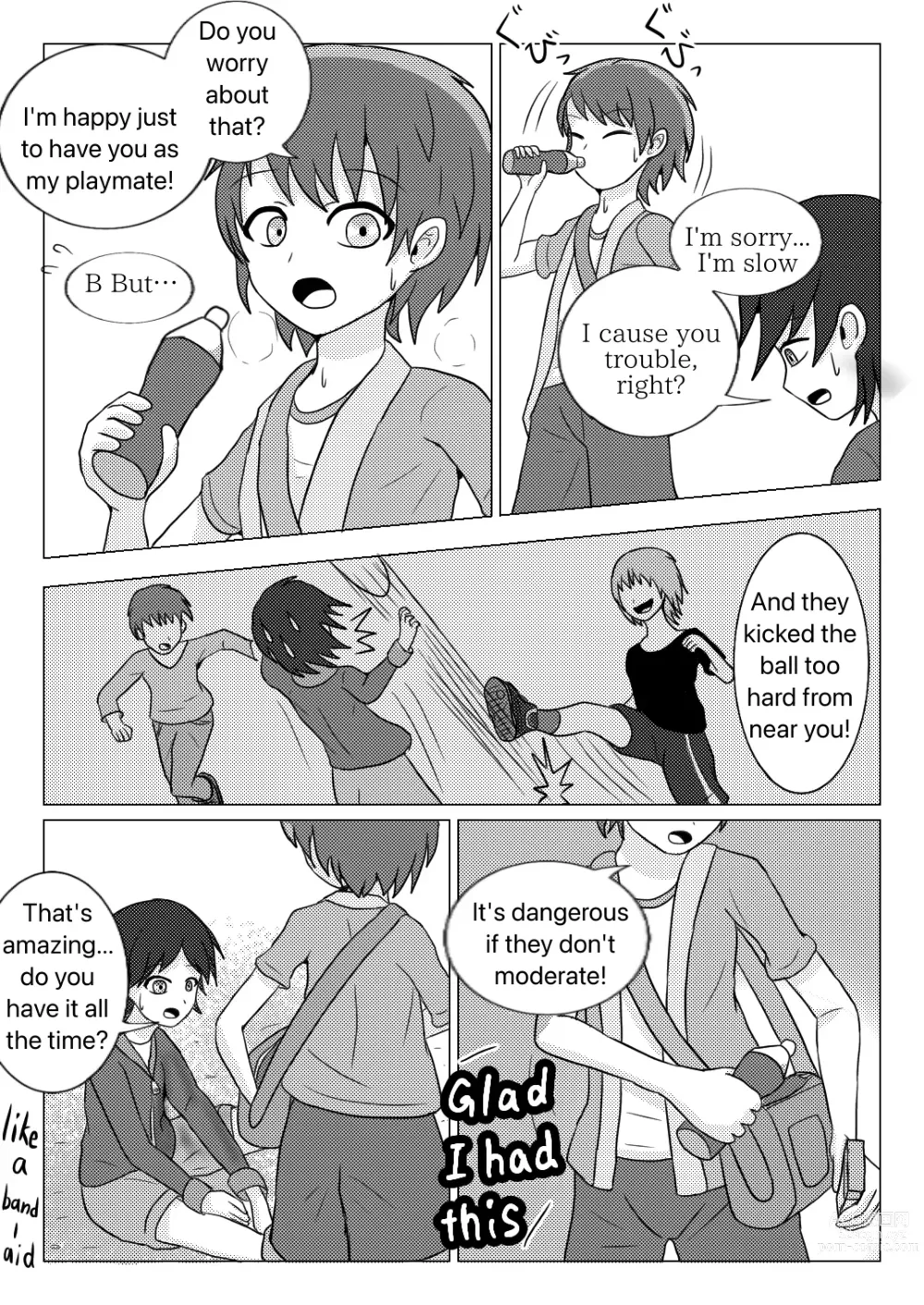 Page 29 of doujinshi In the school trip bus -Water bottle and band-aid-