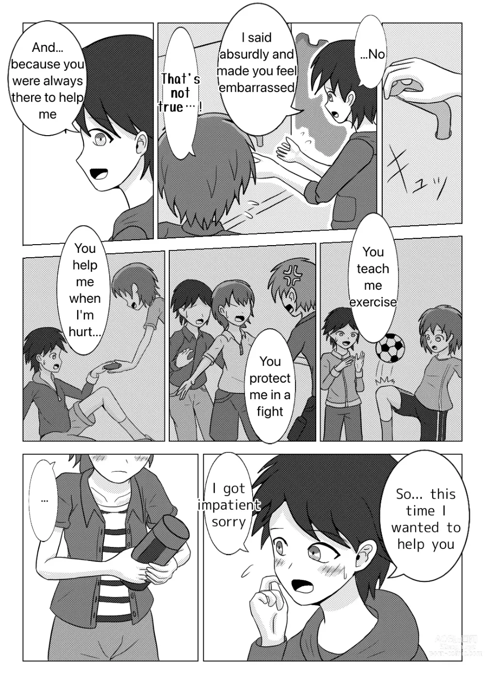 Page 48 of doujinshi In the school trip bus -Water bottle and band-aid-