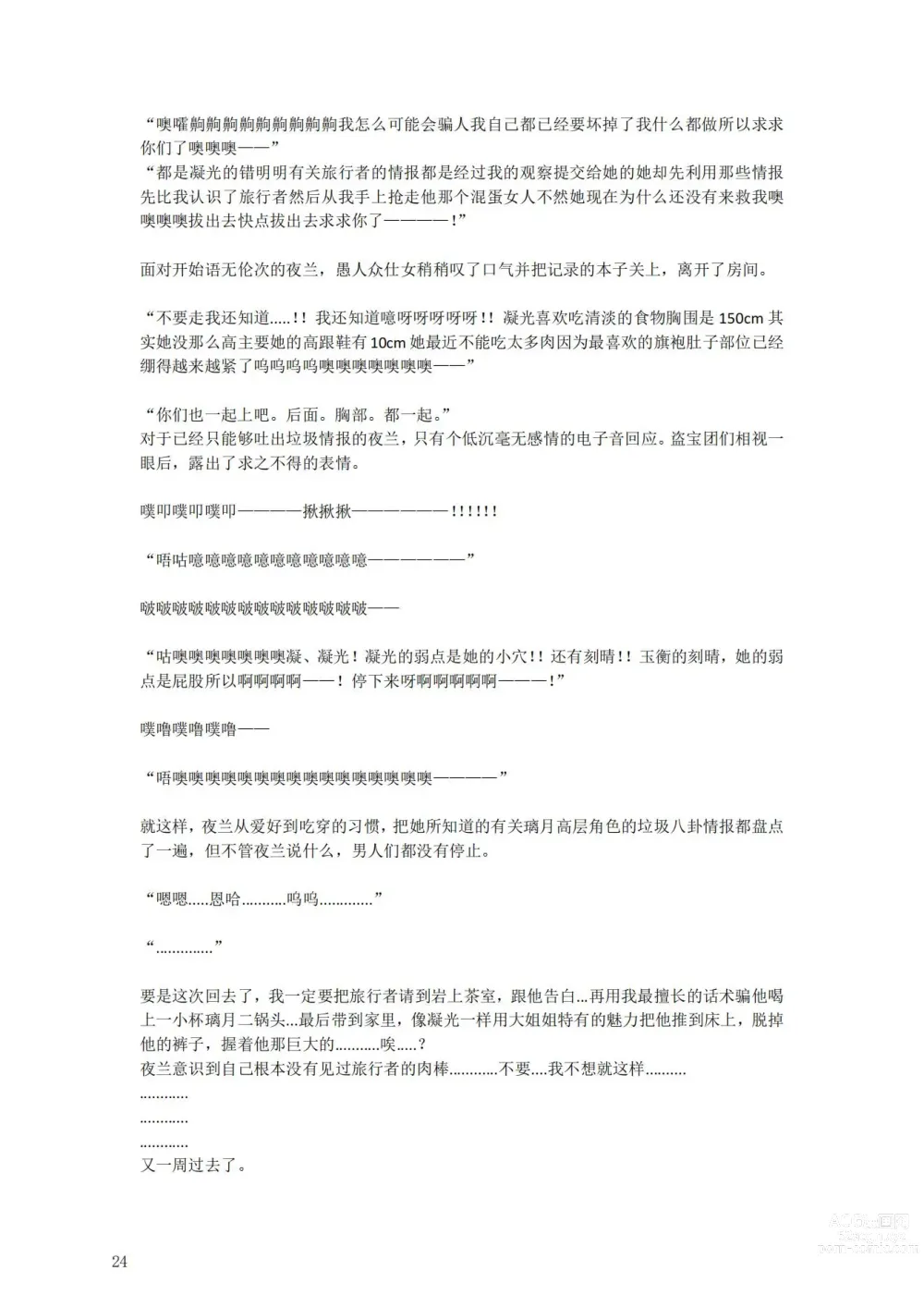 Page 28 of doujinshi 璃月潜入搜查官夜兰被捕遭到盗宝团轮奸崩溃恶堕ntr【中国语小説】