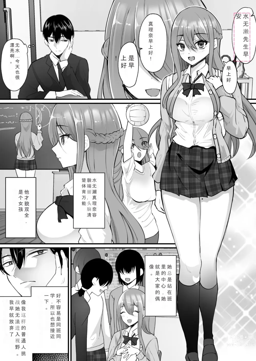 Page 2 of doujinshi Yokodori Hyoui ~Akogare no Class no Idol ga Shiranai Yatsu ni Nottorarete ita~