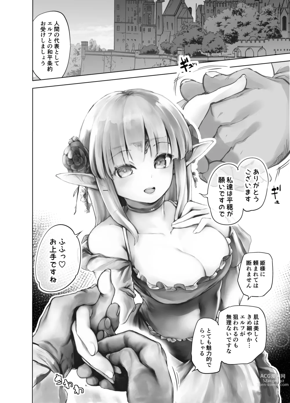 Page 4 of doujinshi Elf no Hime no Hokori ni Kakete Taemasu!