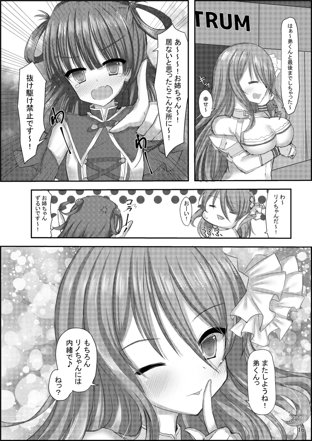 Page 17 of doujinshi Nee Nee Otouto-kun! Onee-chan ni Suru? Onee-chan ni Suru? Soretomo... O-Ne-E-Cha-N?