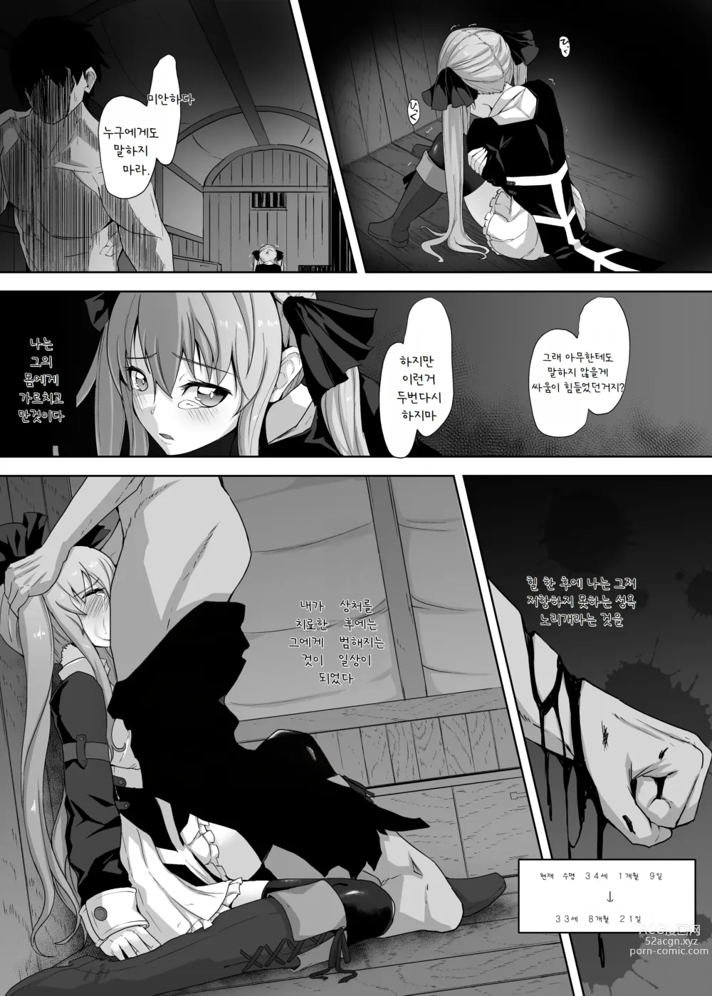 Page 15 of doujinshi Jumyou o Taika ni Kaifuku Mahou o Tsukau Jutsushi, Nani Hitotsu Mukuwarezu Naburare tsukusu