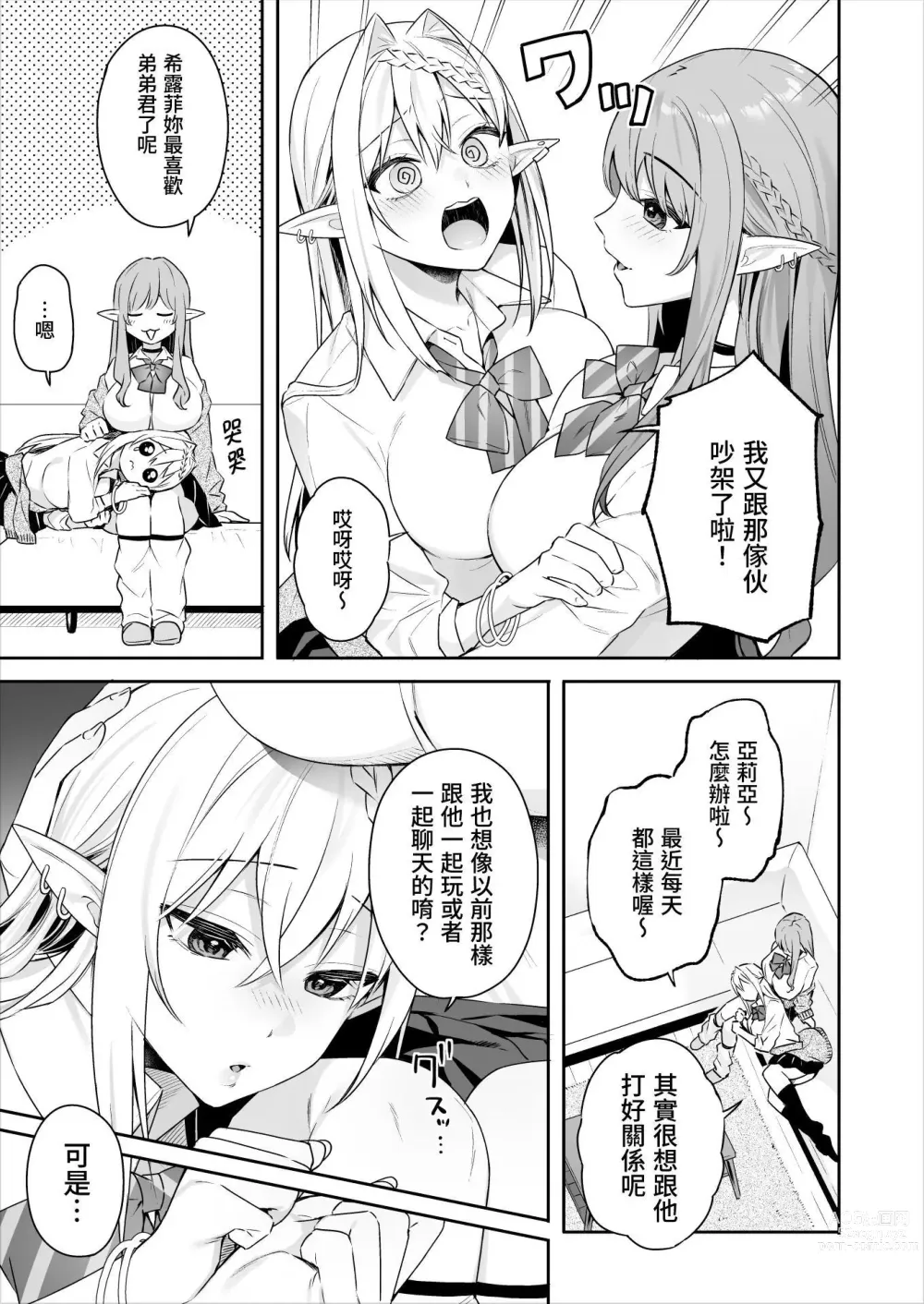 Page 12 of doujinshi Nikushokukei Vegan Gal Elf wa Otouto Chinpo ni Muchuu