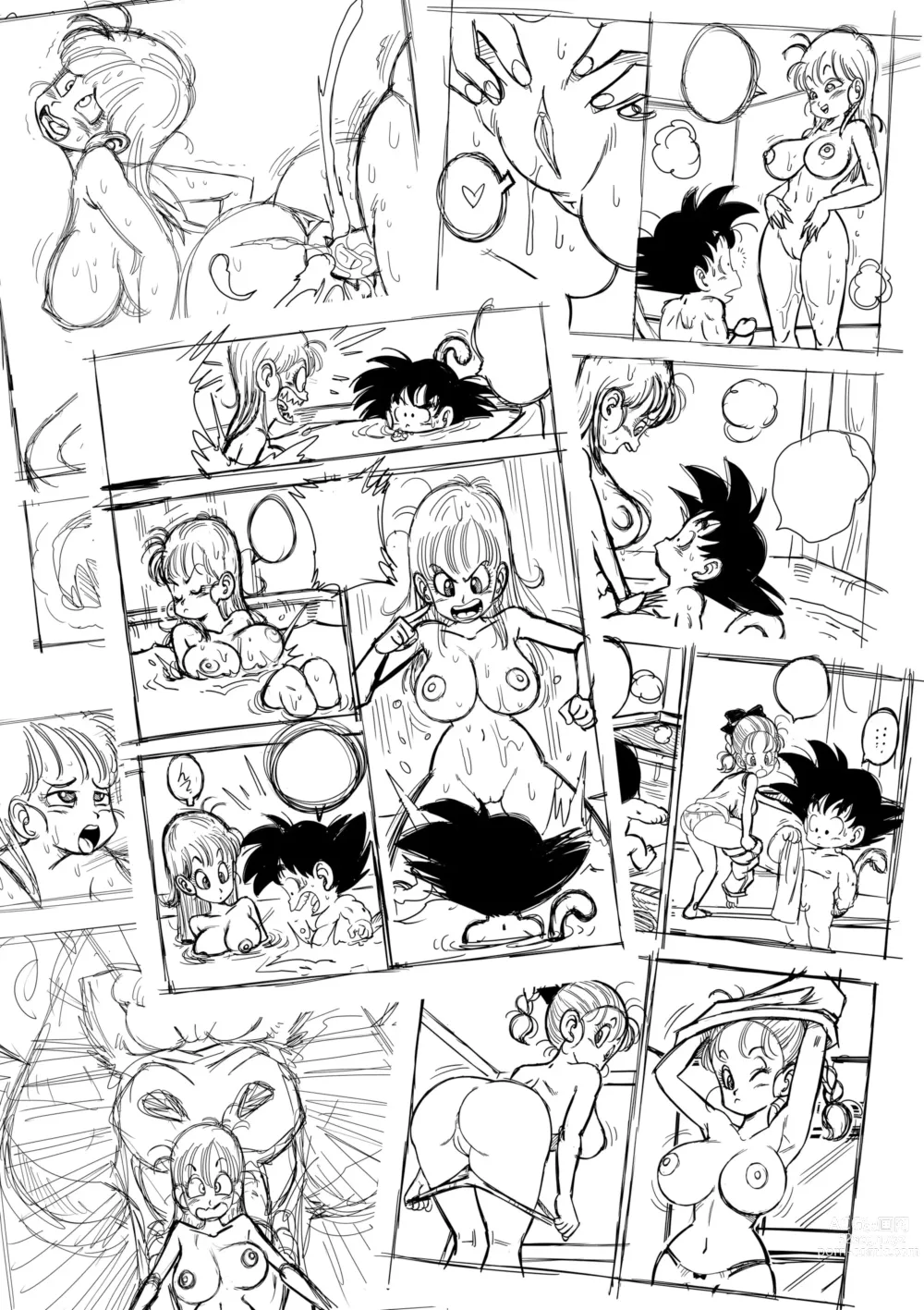 Page 25 of doujinshi bulma et goku sex dans le bain