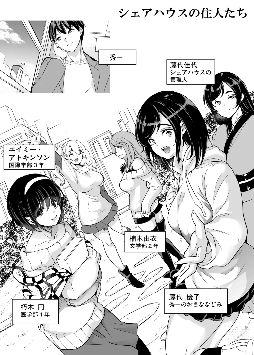 Page 2 of doujinshi Harem Share House