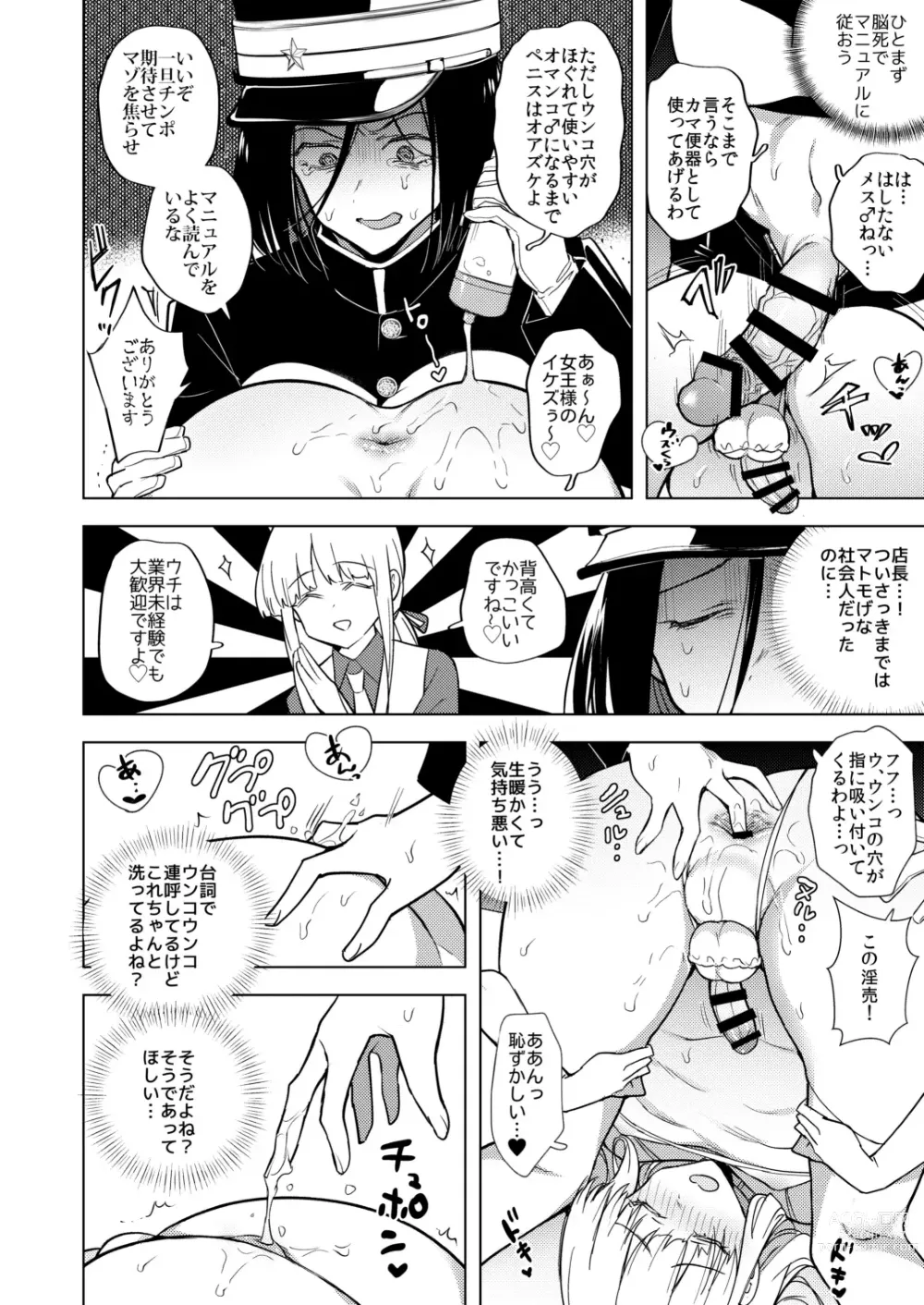 Page 8 of doujinshi Tekisei 0 no Futanari Joou-sama -Oni Shigoki! Jigoku no Gyaku Anal Kenshuu-