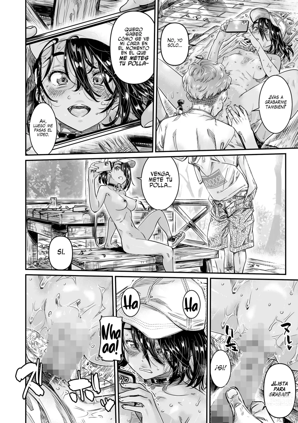 Page 17 of doujinshi Una Exhibicionista Bronceada Invita a su Senpai Ex-virgen a Seguir Teniendo Sexo al Aire Libre