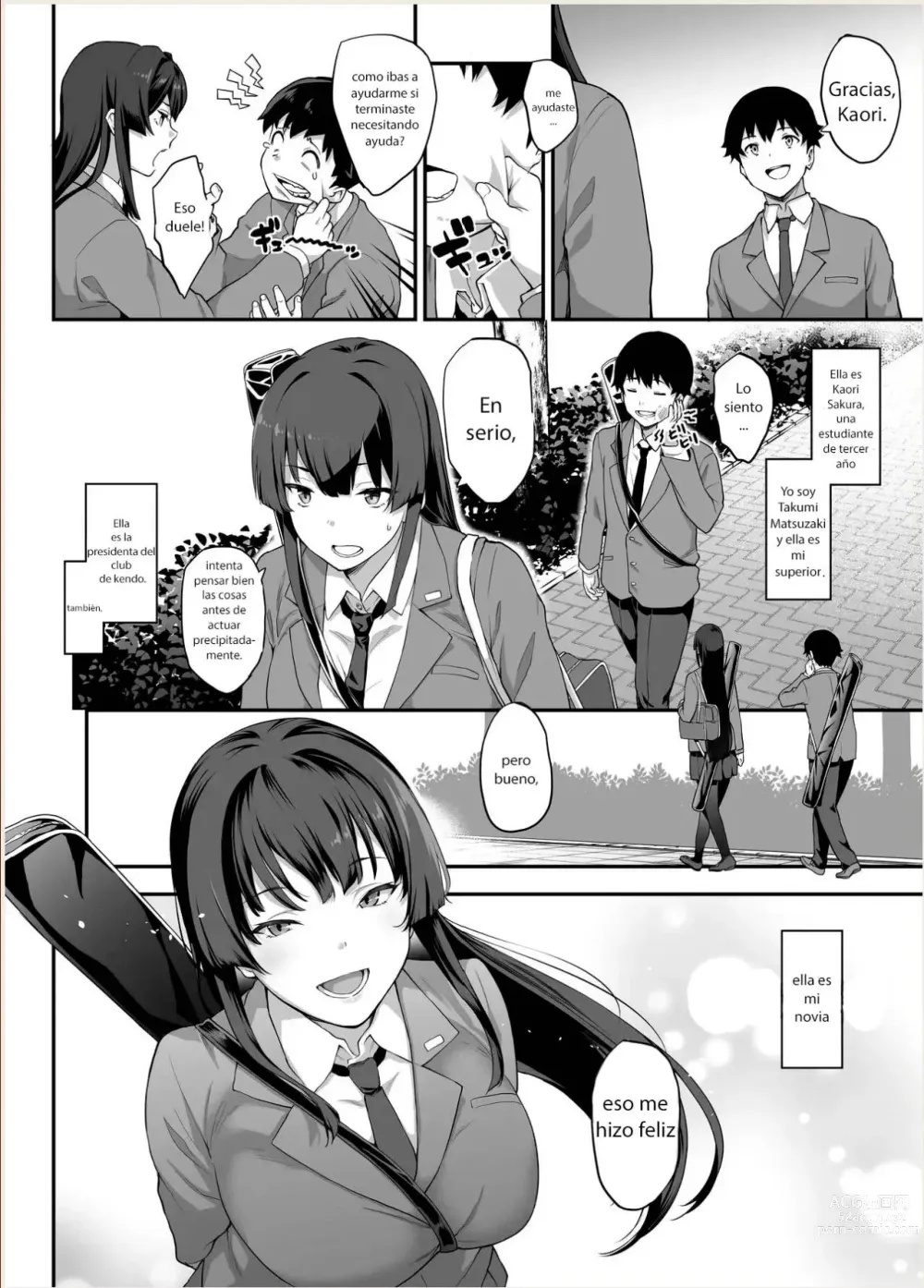 Page 2 of doujinshi Kendoubu Shushou de Osananajimi no Bijin de Tsuyoi Boku no Kanojo ga, Charao ni Assari Otosareru Wake ga Nai