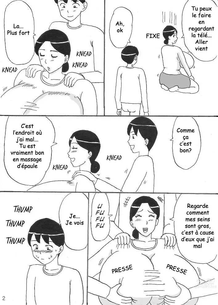 Page 2 of doujinshi Mama ni Oppai Massage