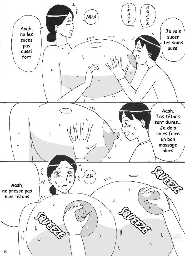 Page 6 of doujinshi Mama ni Oppai Massage