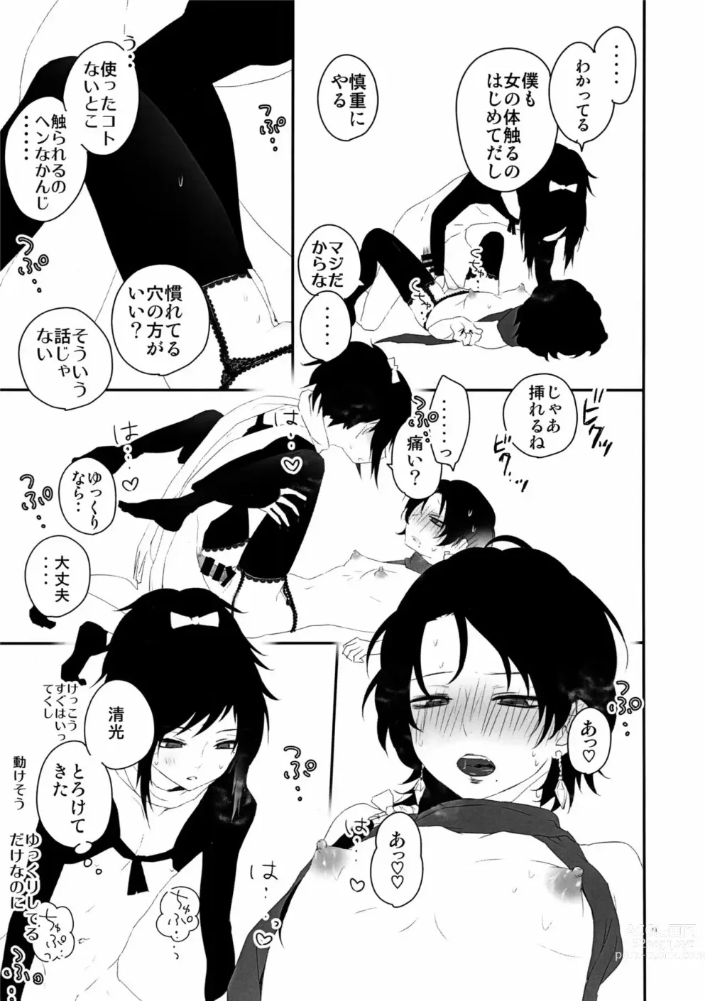 Page 10 of doujinshi Keisotsu ni Nyotaika shite mita ~Kiyomitsu Hen~