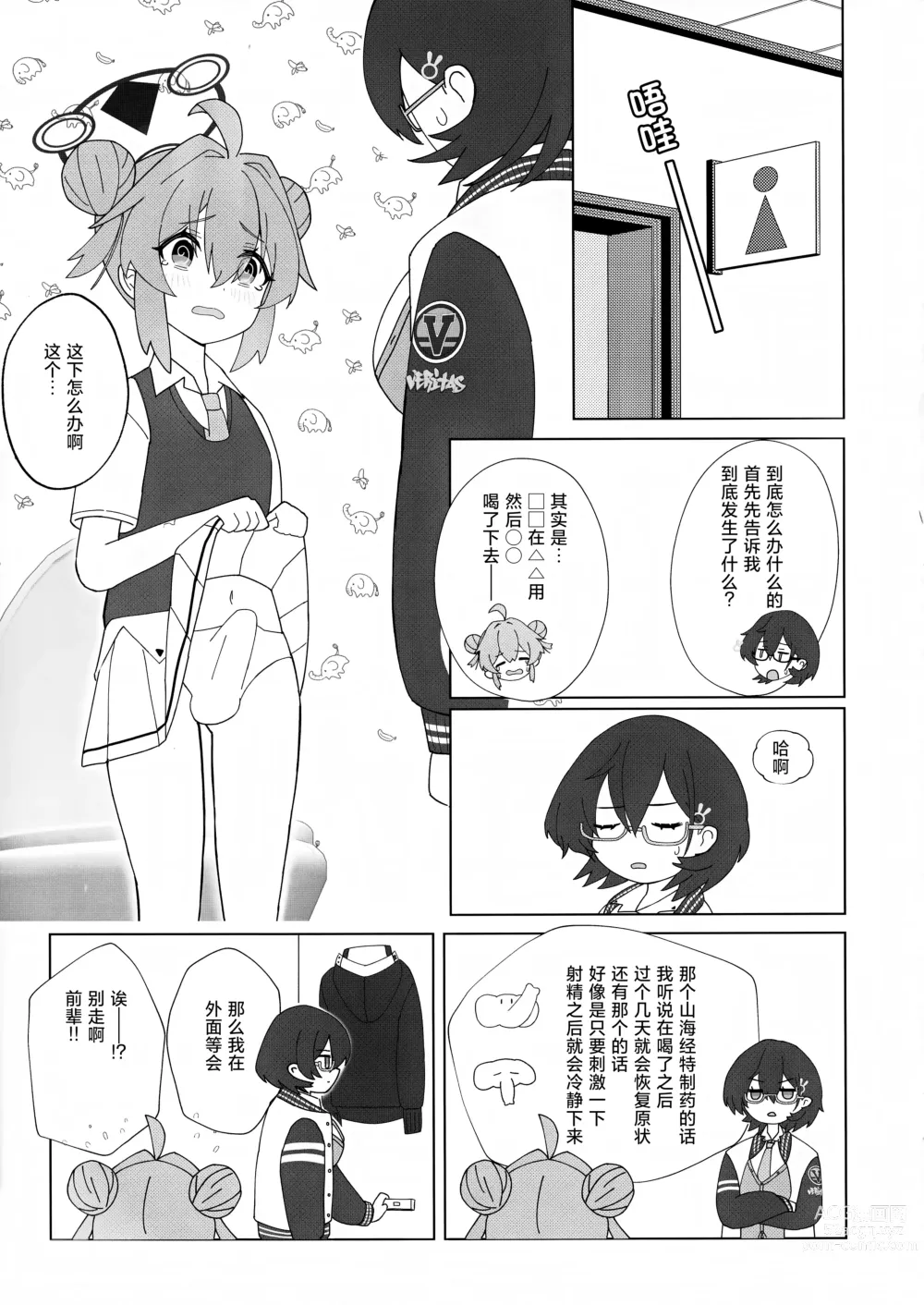 Page 6 of doujinshi 真纪酱的涩涩的事情 ～居然长出了欧金金!? 请帮帮我千寻前辈～