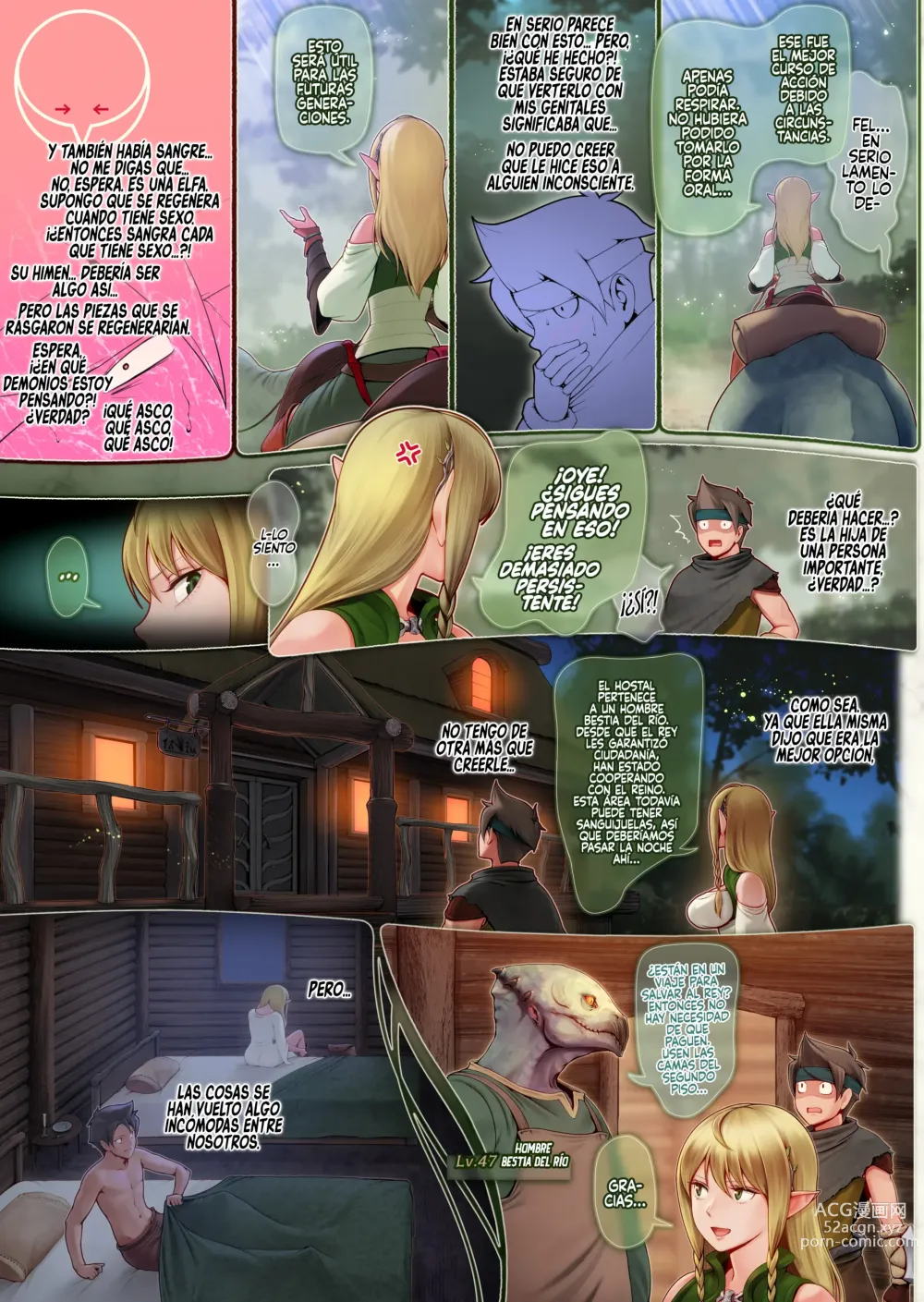 Page 29 of doujinshi Fel to Mana no Mori -Taieki de Tairyoku Kaifuku sasetekureru Bakunyuu Healer Elf-