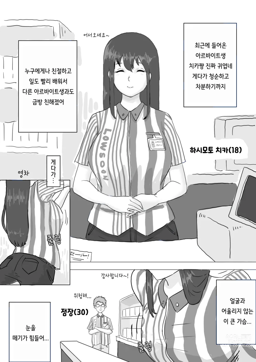 Page 2 of doujinshi Seisokei Bitch Chika-chan no Arbeit Manga