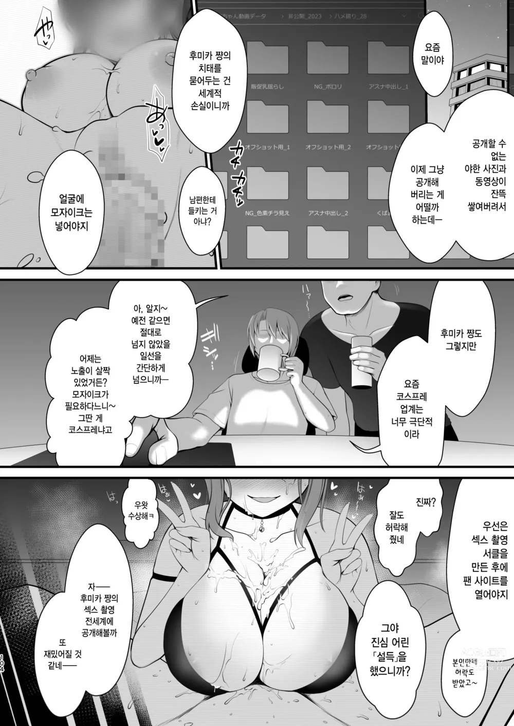 Page 30 of doujinshi 따끈따끈한 신혼 장유 유부녀 코스플레이어 후미카 첫날밤은 남편이 아닌... 양구멍 생삽입 웨딩 개인 촬영