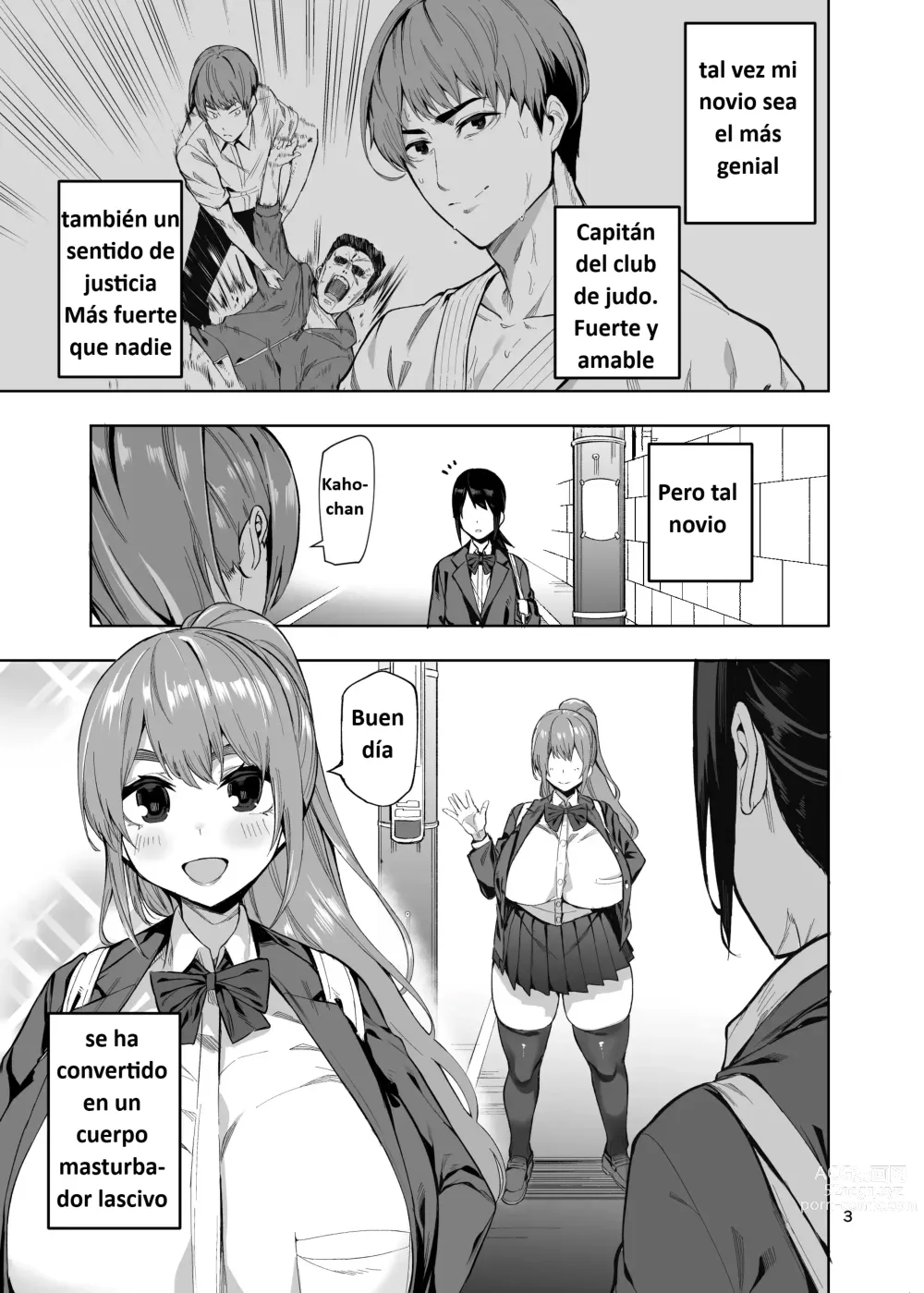 Page 4 of doujinshi Dosukebe Onaho Body Byou Tsuyokute Kakkoii Kareshi ga Onaho ni Naru made