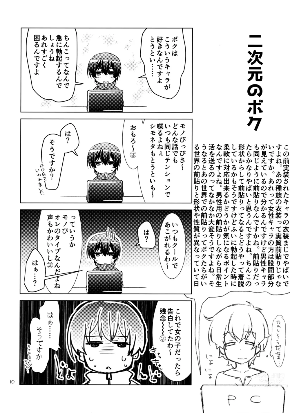 Page 9 of doujinshi Boku no Suki na Yatsu ga Nonke Uke no Kudan ni Tsuite.