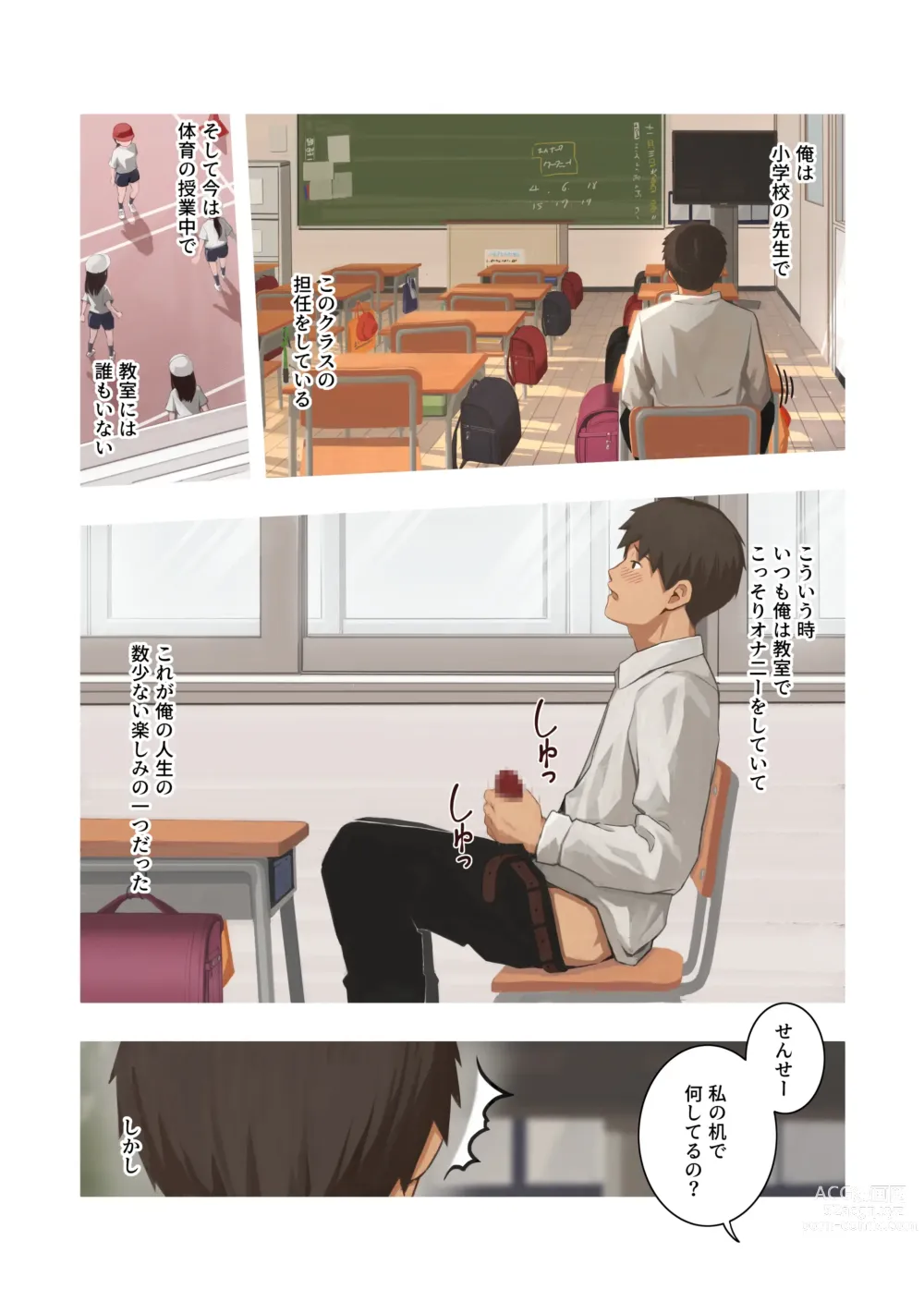 Page 2 of doujinshi Mesugaki no Oshiego ni Okasareta