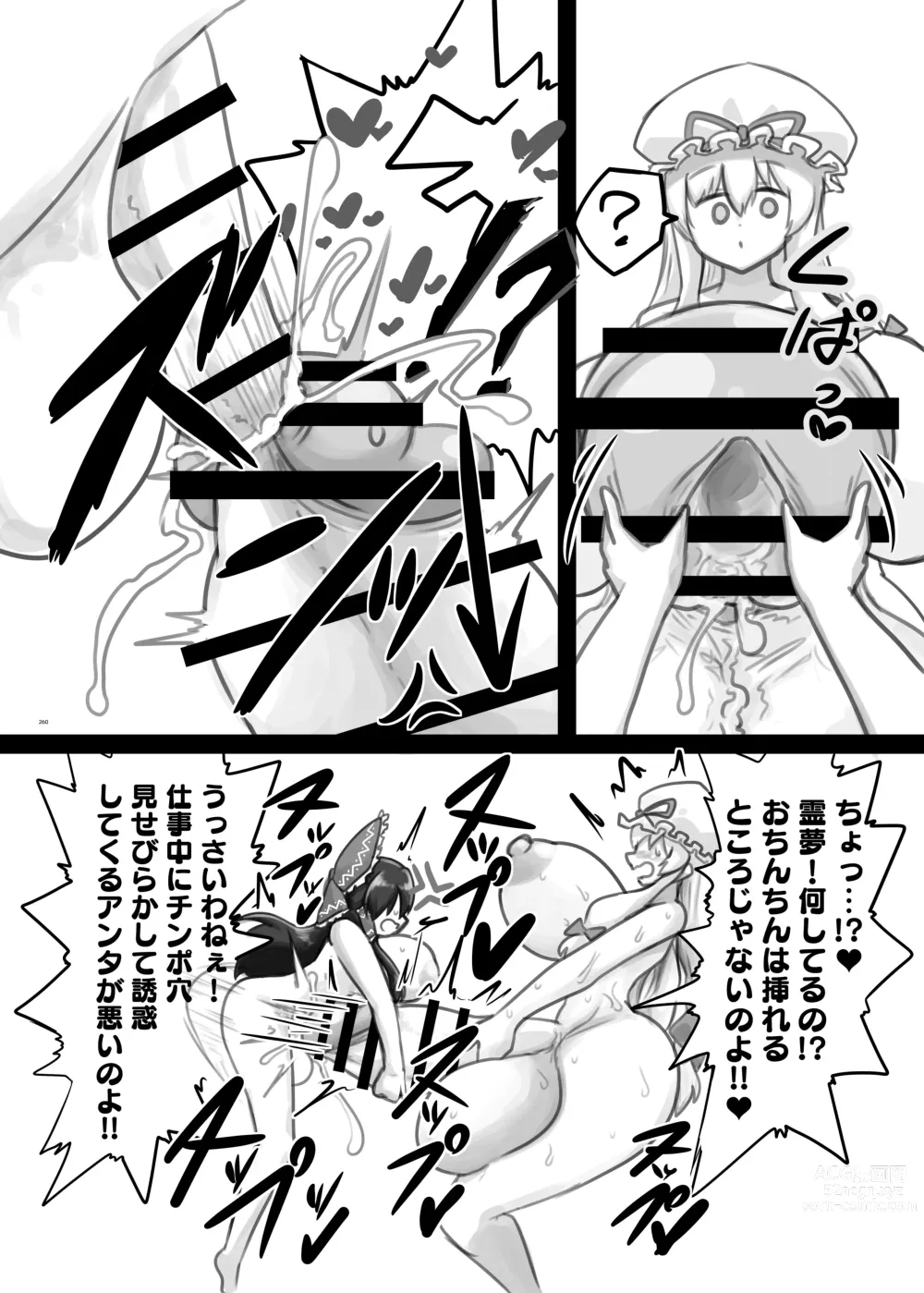 Page 260 of doujinshi Touhou Futanari Uke Goudou-shi