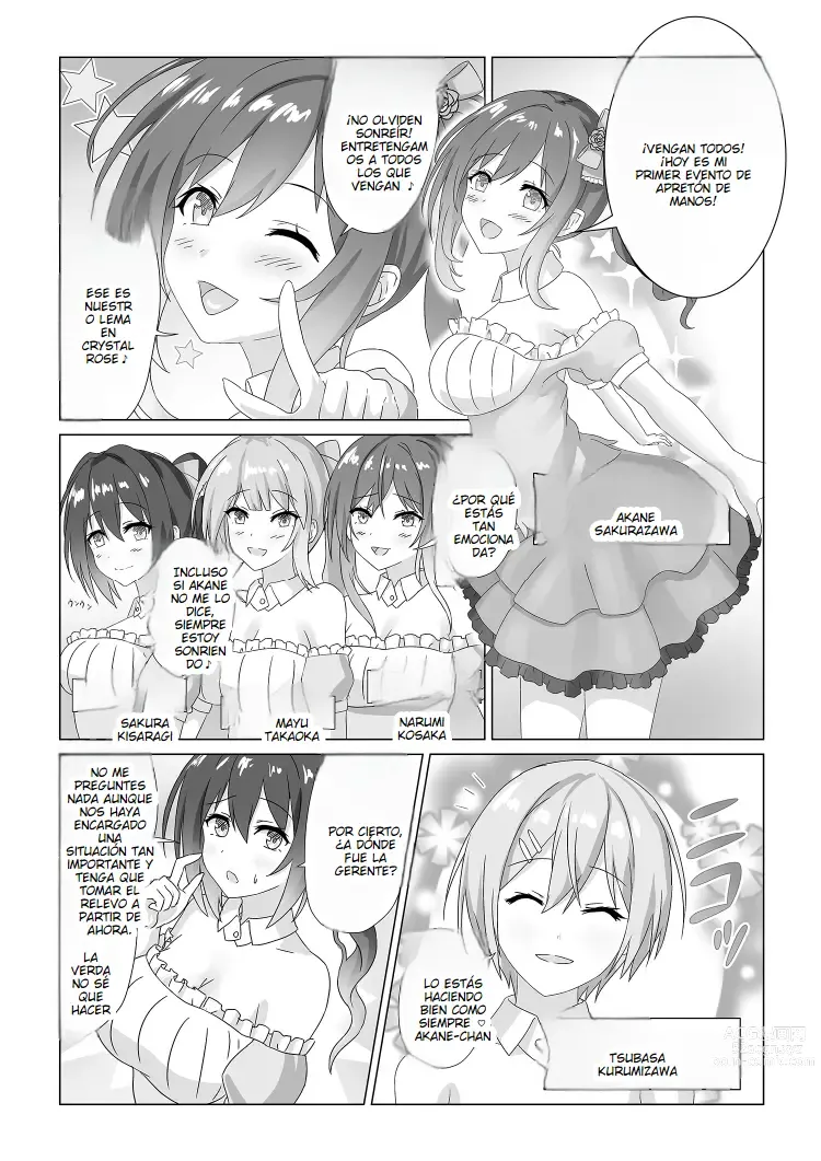 Page 2 of doujinshi Reportaje del evento de apretón de manos ~Un criminal que posee idols~