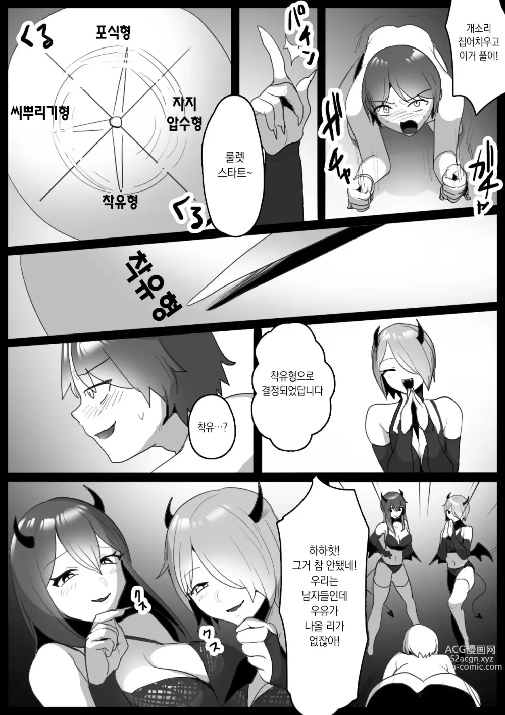 Page 3 of doujinshi 착벌 ~서큐버스 자매의 가축이 되어 자지를 쥐어짜이는 이야기~