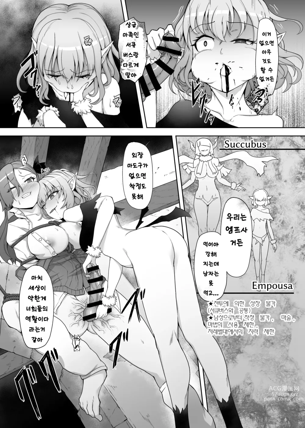 Page 19 of doujinshi Mecha Tsuyoi Hazu no Onna Kakutouka, Mesugaki Mazoku ni Wana ni Hamerare Bokorare Futanari Buzama Level Drain Kyousei Shasei Shizako ni Sarete Sekka Hakai Shokei