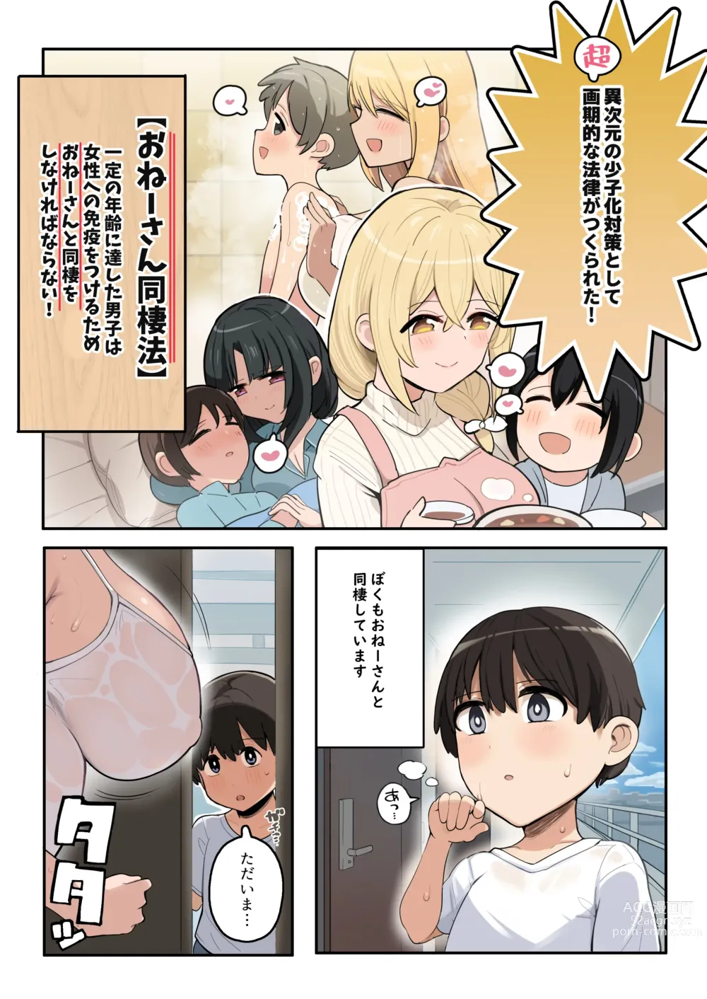 Page 2 of doujinshi Onee-san Douseihou ga Dekichatta Sekai