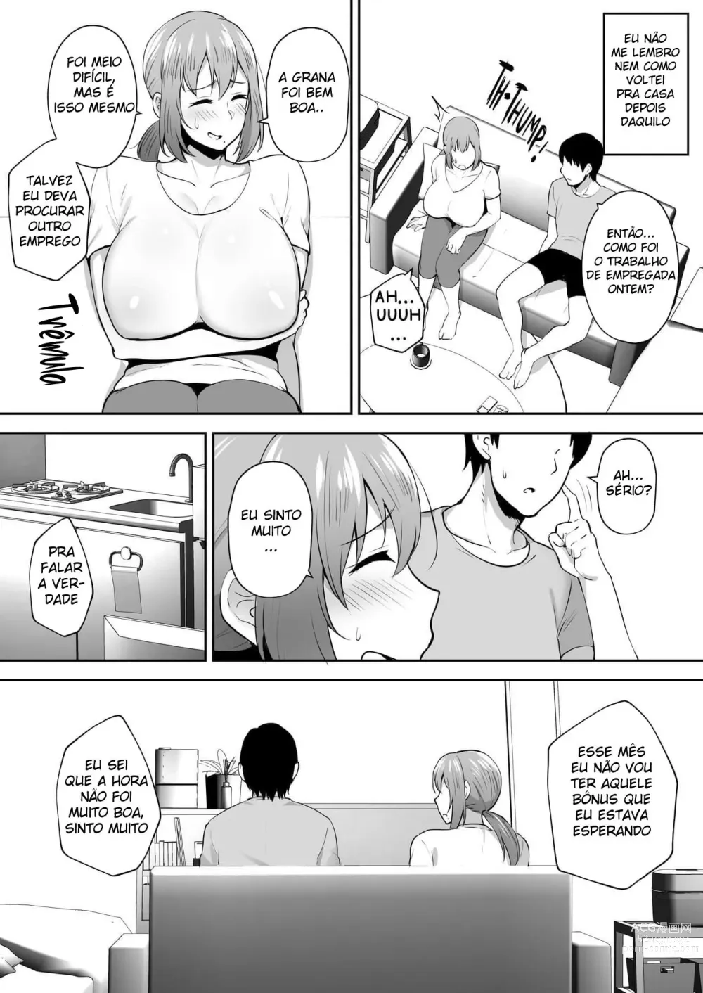 Page 21 of doujinshi Netorareta Bakunyuu Genki Zuma Youko -Kaji Daikou saki de Toshishita Celeb no Onaho Zuma ni Saremashita-