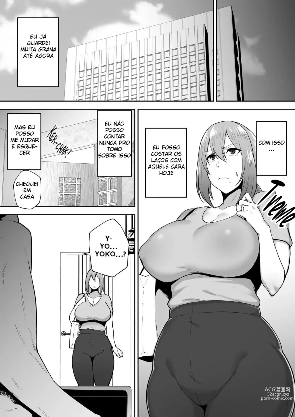 Page 40 of doujinshi Netorareta Bakunyuu Genki Zuma Youko -Kaji Daikou saki de Toshishita Celeb no Onaho Zuma ni Saremashita-