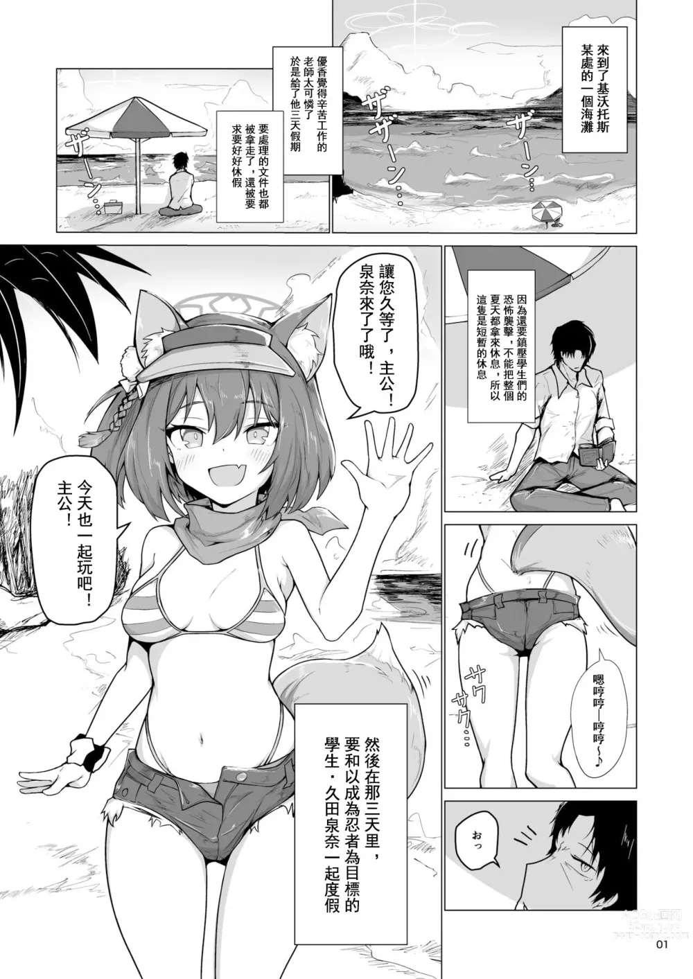 Page 3 of doujinshi Kivotos Saikou no Ninja to Sugosu Futarikiri no Kaki Kyuuka