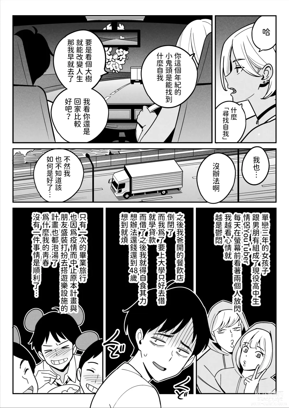 Page 8 of doujinshi トラックガールと家出ボーイ オトナへの旅  中文翻譯