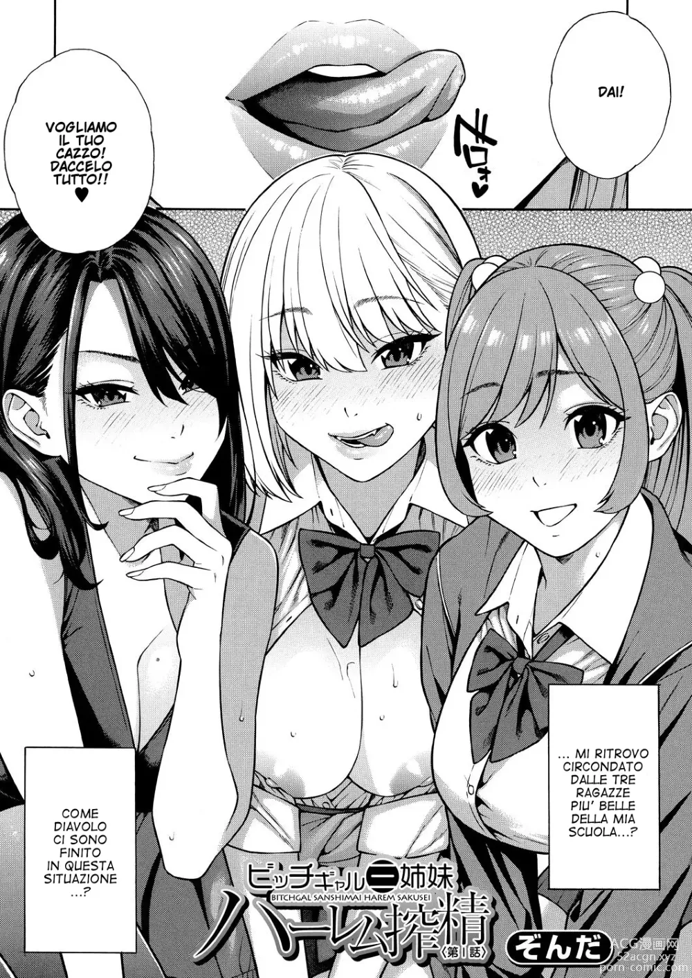 Page 2 of manga Un Harem con tre Sorelle Troie Affamate di Sperma Cap. 1