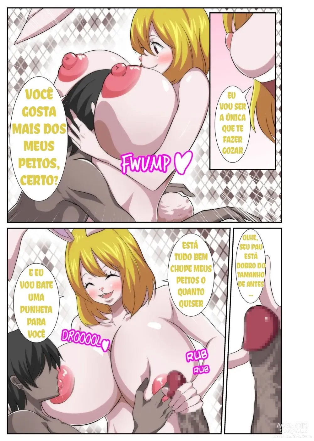 Page 11 of doujinshi Bakunyuu Heroine no Harem Rakuen