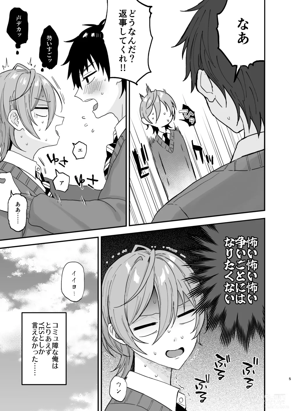 Page 4 of doujinshi Kawaii ni Yowai Inkya Danshi ga Mesu Ochi suru made Zenpen