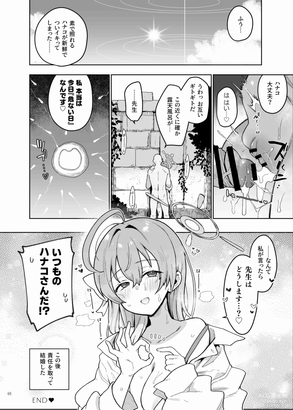 Page 50 of doujinshi BluArch Icha Love Ero Goudou Zetsurin Taisai