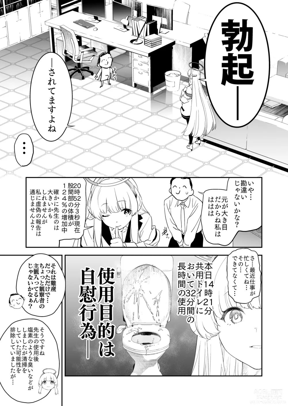 Page 4 of doujinshi Seminar Shoki Ushio Noa ni Yoru Gyaku Chinpo Kanri Kiroku - penile paradoxical management écriture