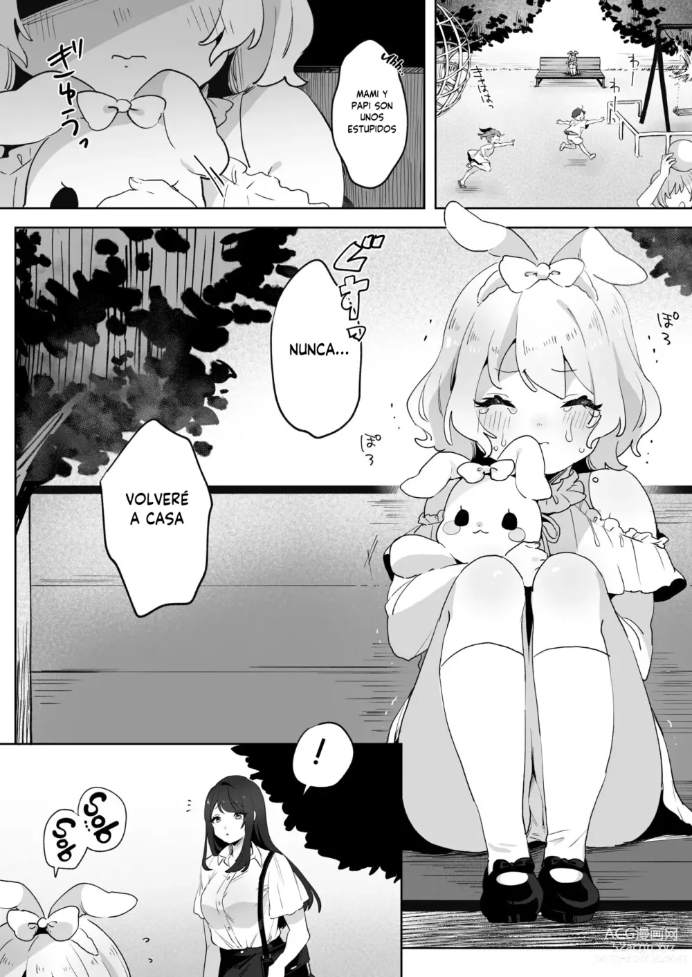 Page 1 of doujinshi Runaway Loli and the Futanari Onee-san