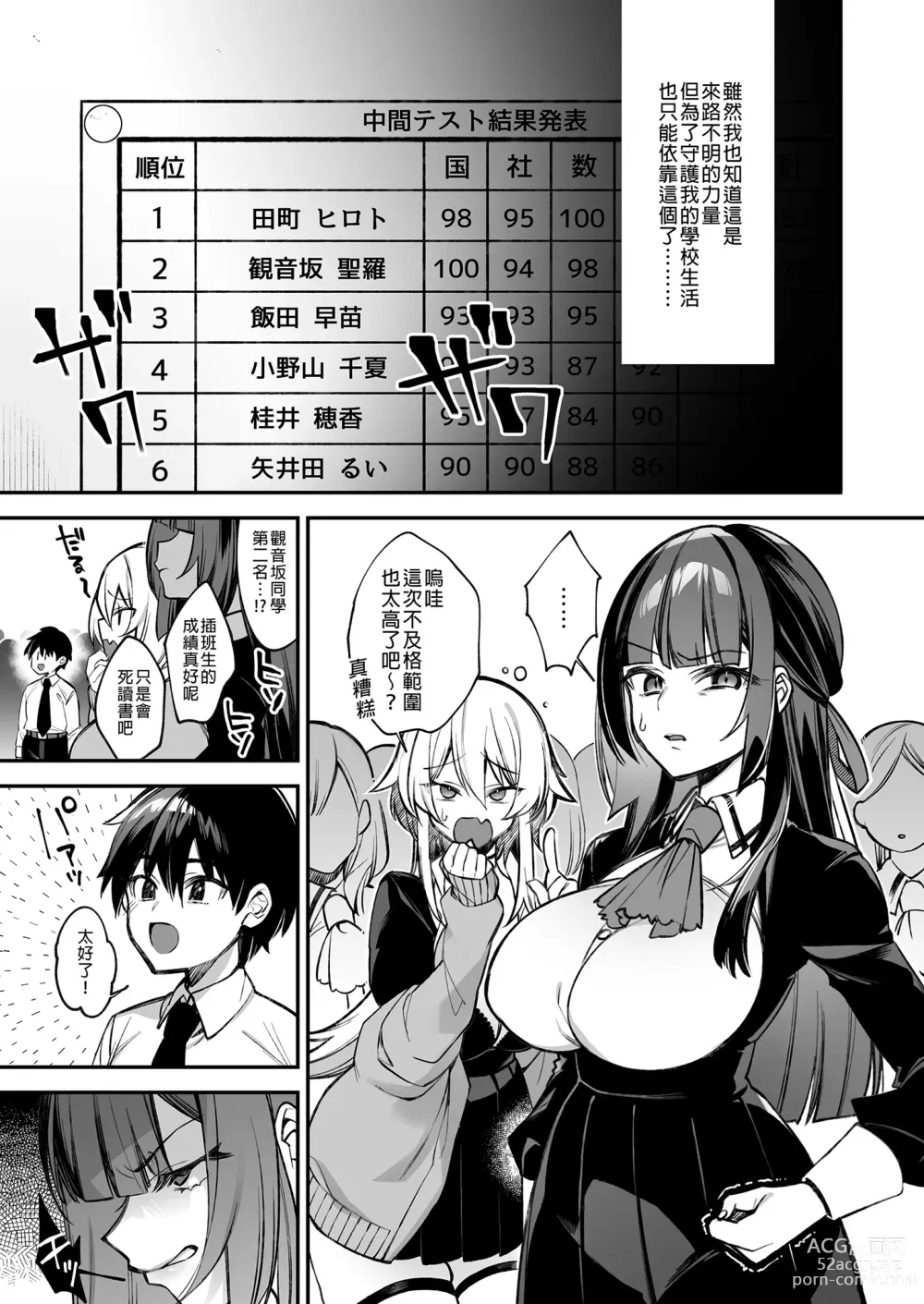 Page 5 of doujinshi 犯され催眠 2 男子1人しかいない学園で性格最悪のイジメっこに犯されまくる ｜催●の逆襲2～在女子學園內不斷遭受太妹侵犯