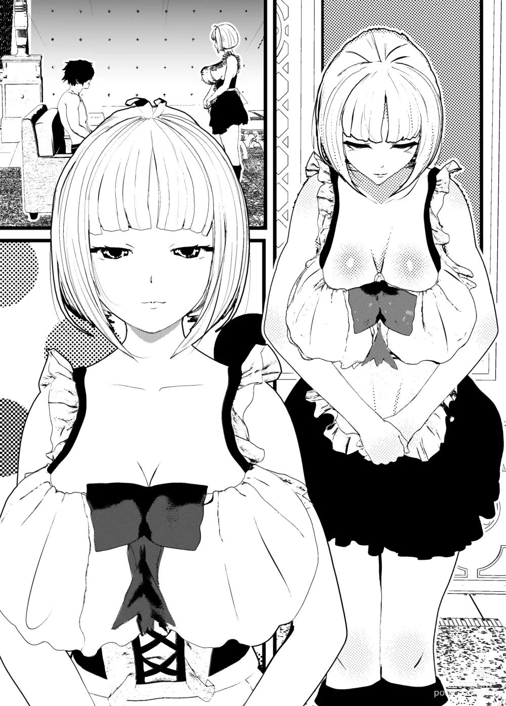 Page 24 of doujinshi Muhyoujou Cool Maid to Sex Shitetara Shinpaishou Bonyuu Mama mo Kite Futari to Sex Dekita w