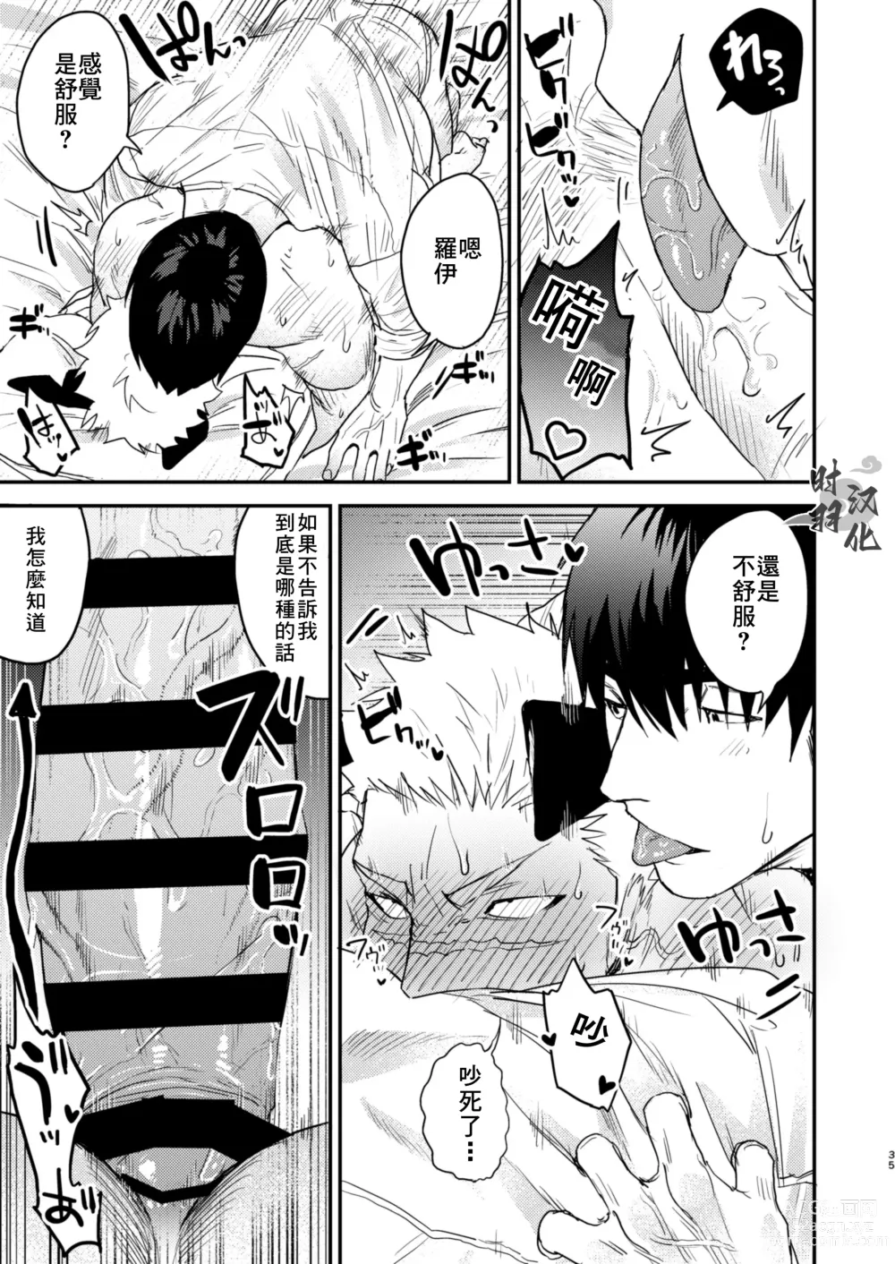 Page 32 of doujinshi 你這條進入發情期的忠犬就由我這主人來幫忙吧