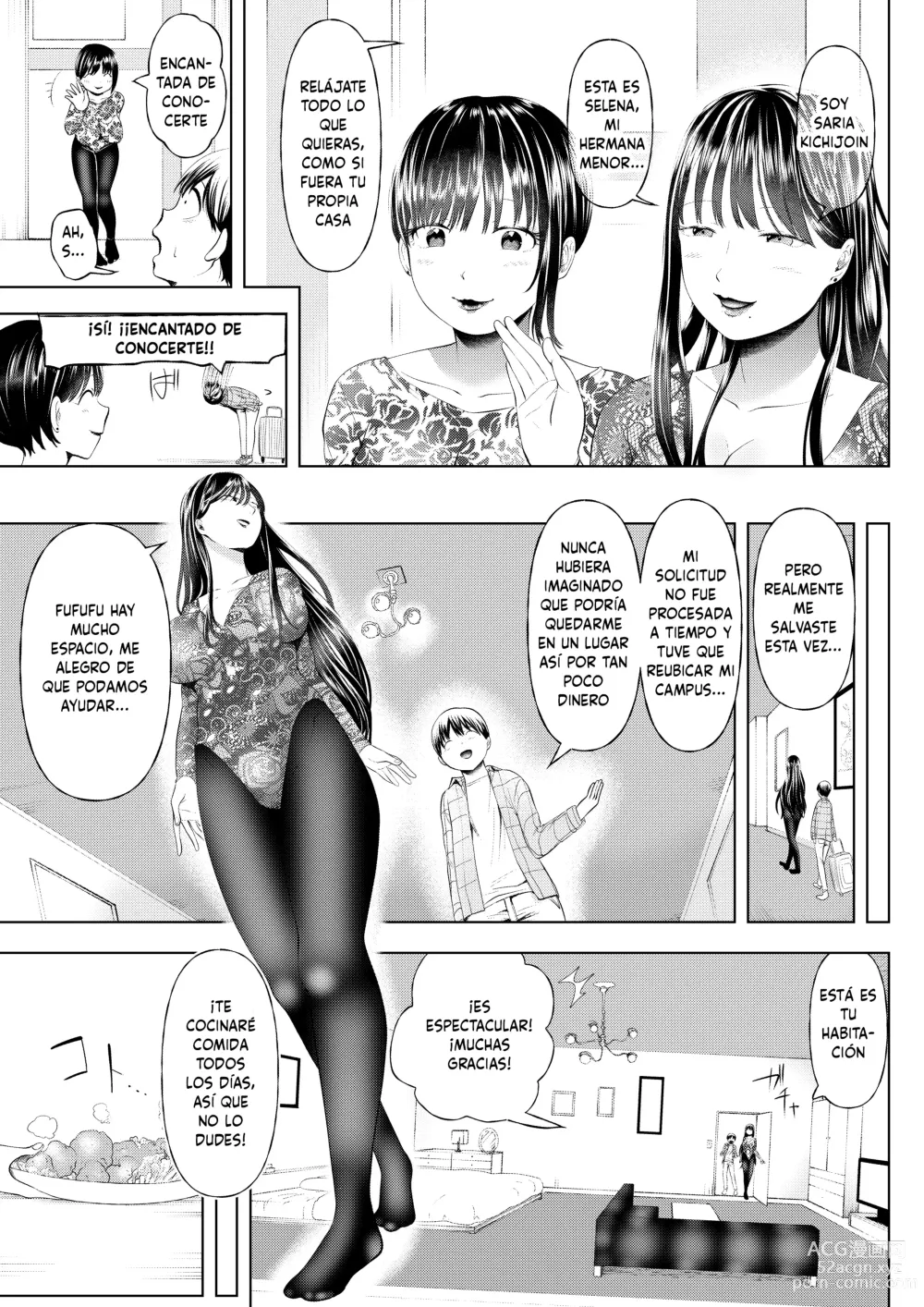 Page 5 of doujinshi Maso Ochi Geshuku e Youkoso ~Bijin Taika Shimai no Wana ni Karametorareta Seinen~