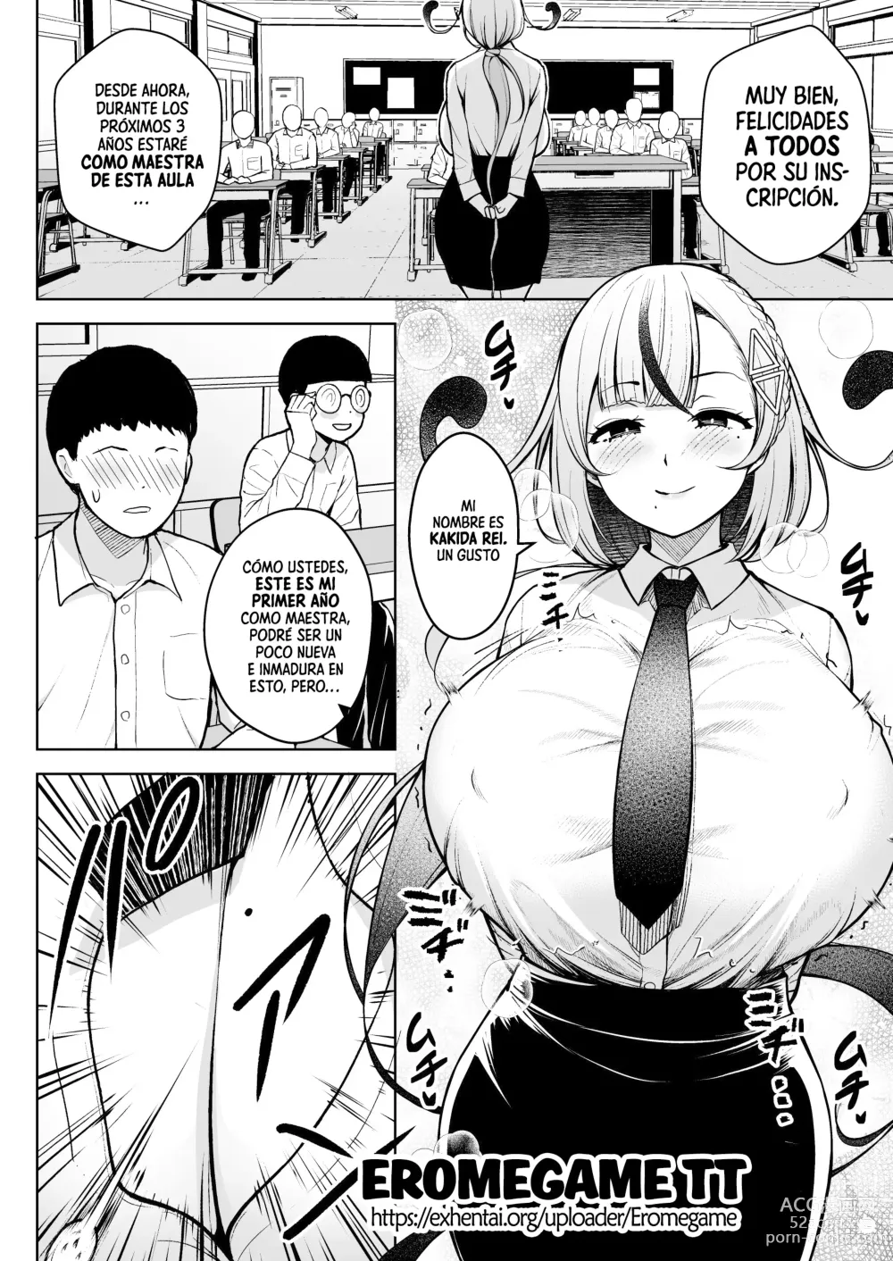 Page 3 of doujinshi kakitare-sensei es la Nueva Maestra del Grupo de 1er Año