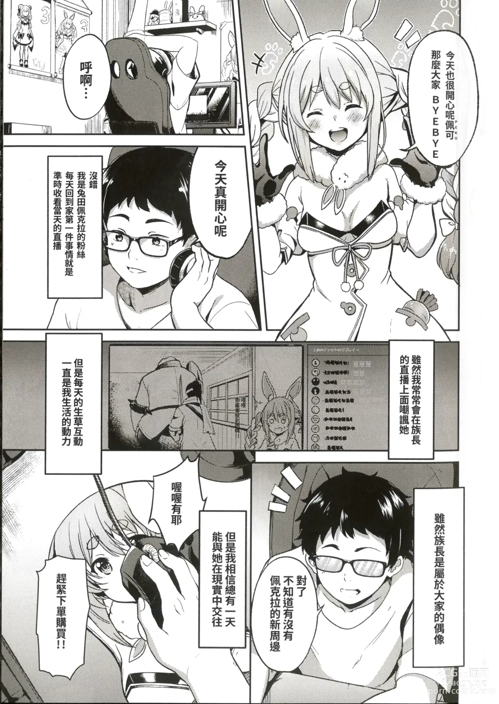 Page 2 of doujinshi Idol to Tsukiau - Usada Pekora Hen