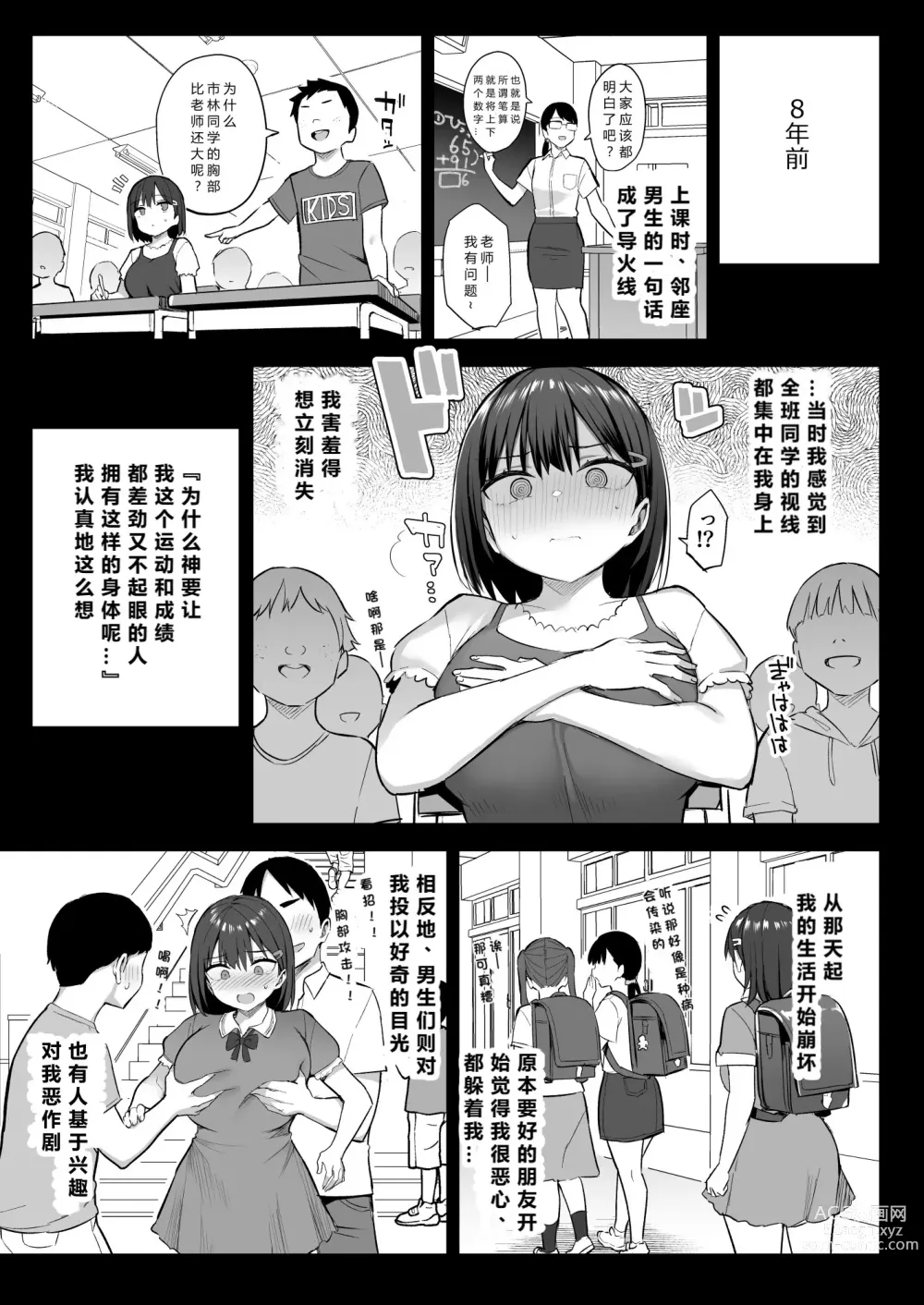 Page 2 of doujinshi Zutto Suki datta Kyonyuu Osananajimi ga Furyou-tachi ni Moteasobareta Nanukakan Chuu