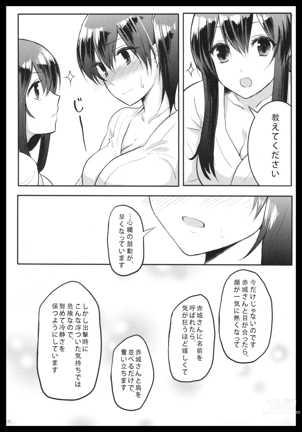 Page 119 of doujinshi Akagi x Kaga Shinkon Shoya Anthology - 1st bite ~Hokori no Chigiri~