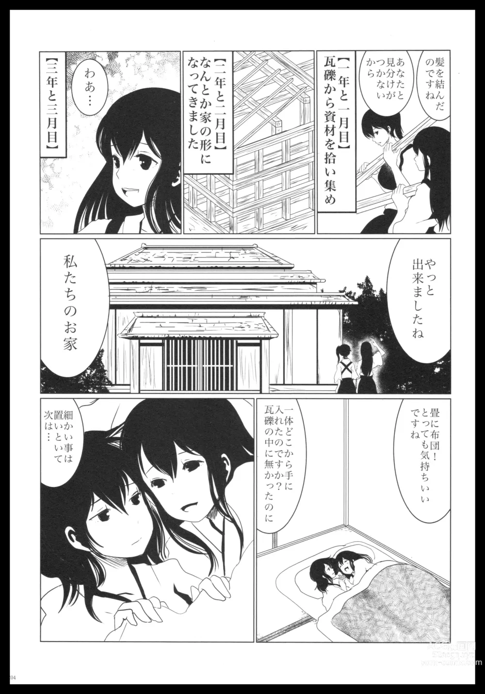 Page 203 of doujinshi Akagi x Kaga Shinkon Shoya Anthology - 1st bite ~Hokori no Chigiri~